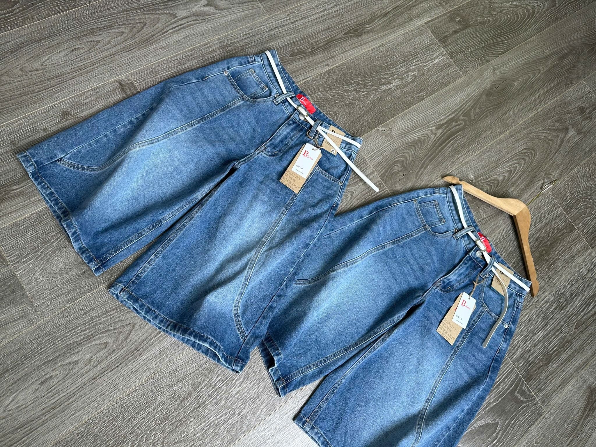  Quần xanh jean ngố nữ 