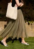  Chân Váy Nữ Midi Xòe Dài Tiểu Thư 