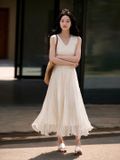  Chân Váy Nữ Midi Xòe Dài Tiểu Thư 