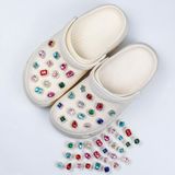  Set Jibbitz charms dây xích giả kim gắn trang trí dép Dinas 