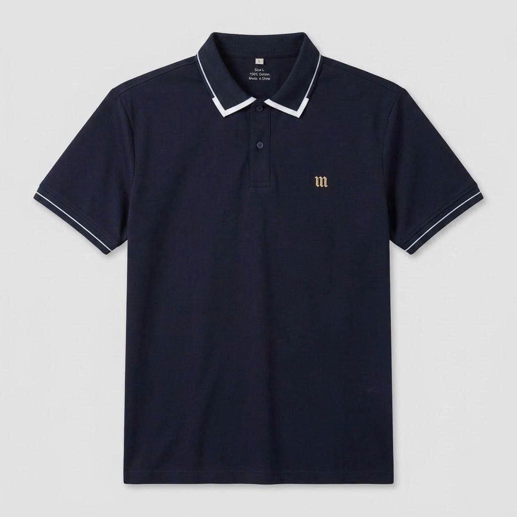  Áo polo dinas cotton ryon nam cổ bẻ 
