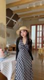  Đầm Nữ Mixi Caro Dáng Dài Cổ Yếm Kèm Áo Khoác 