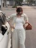 Set Ba Món Nữ Linen Áo Sơ Mi + Áo Ba Lỗ Mix Quần Suông Dài