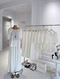  Set Nữ Linen Áo Trễ Vai Tiểu Thư Mix Quần Suông 