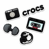  Set 5 cái Jibbitz charms sticker 3D mã vạch nhiều chủ đề trang trí gắn dép sục cao cấp 