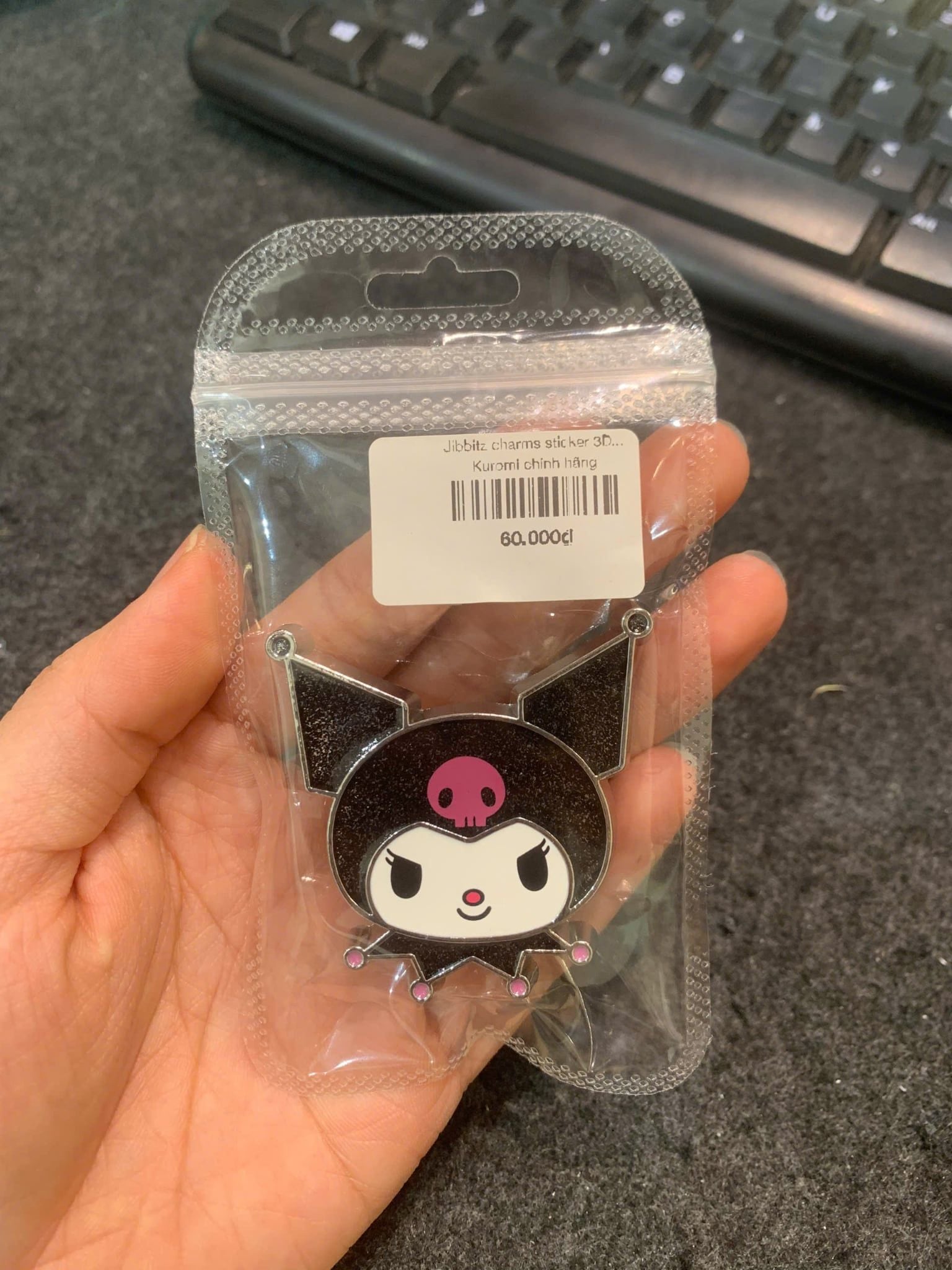  Jibbitz charms sticker 3D to Capybara, Pochaco, Sanrino, Kitty, Melody, Bọt Biển, Ếch 