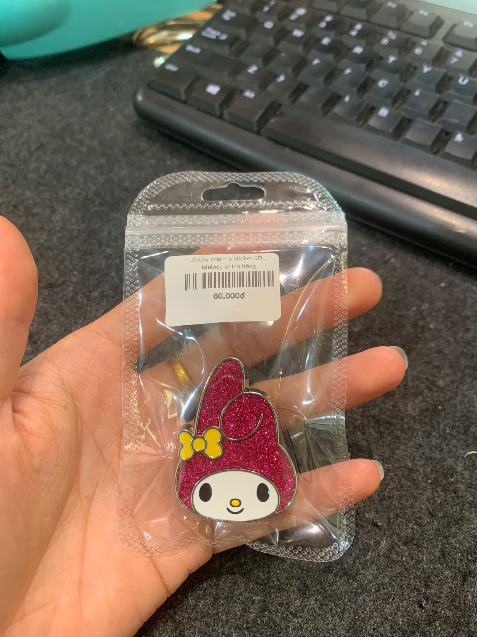  Jibbitz charms sticker 3D to Capybara, Pochaco, Sanrino, Kitty, Melody, Bọt Biển, Ếch 