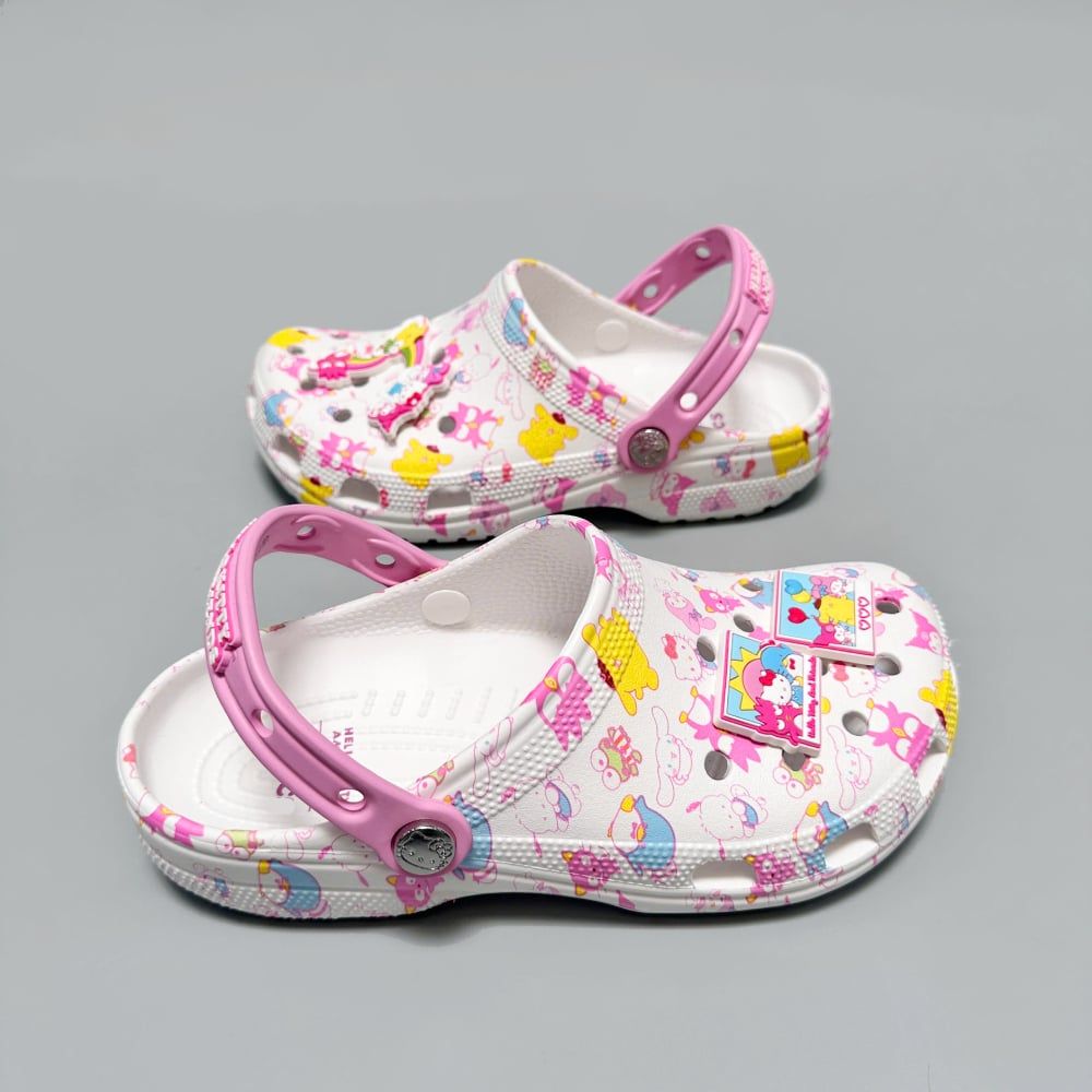  Dép sục Dinas Classic Hello Kitty & Friends Pastel Cầu Vồng Nữ Xuất Khẩu 