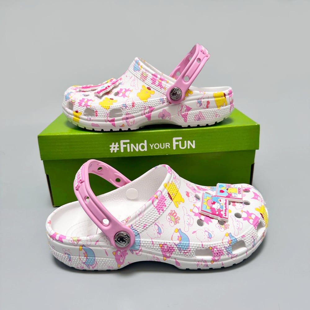  Dép sục Dinas Classic Hello Kitty & Friends Pastel Cầu Vồng Nữ Xuất Khẩu 