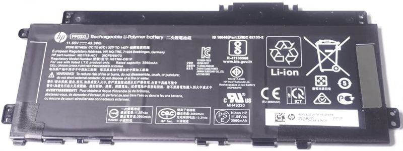 PIN HP PP03XL 3CELL ZIN TM- BH 06 THÁNG