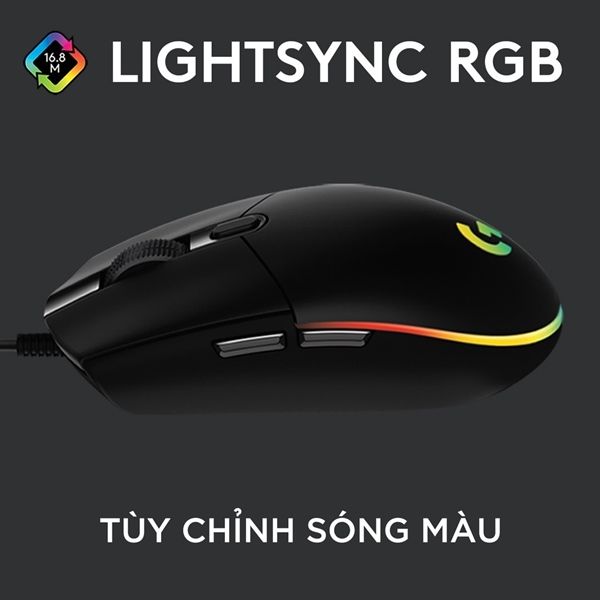 Chuột Có Dây Logitech G203 Đen (2ND)