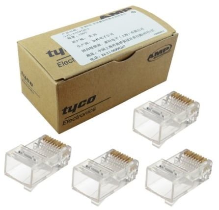 Hạt mạng AMP Tyco Cat5 Xuyên Thấu