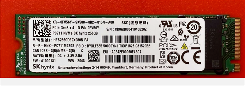 SSD Sk hynix PC611 NVMe 256Gb 2ND