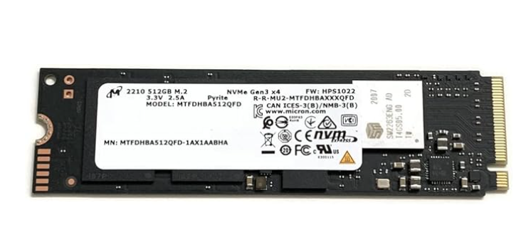 SSD Micron 2210 NVMe 512Gb tm