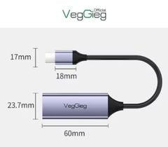 Cáp chuyển Type C Ra Lan VegGieg V-K309