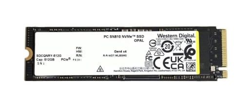 SSD NVMe WD SN810 512GB TM