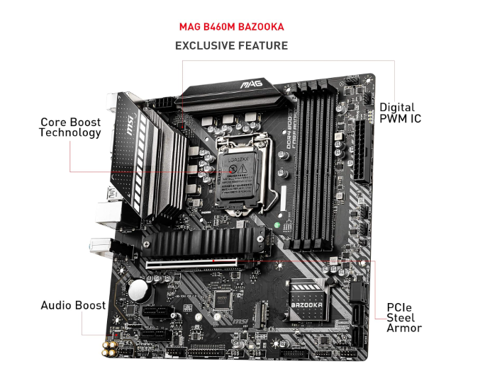 MAIN MSI MAG B460M BAZOOKA