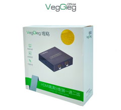 Bộ chia HDMI 1 Ra 2 Veggieg V-HD06 - Bh 12 tháng
