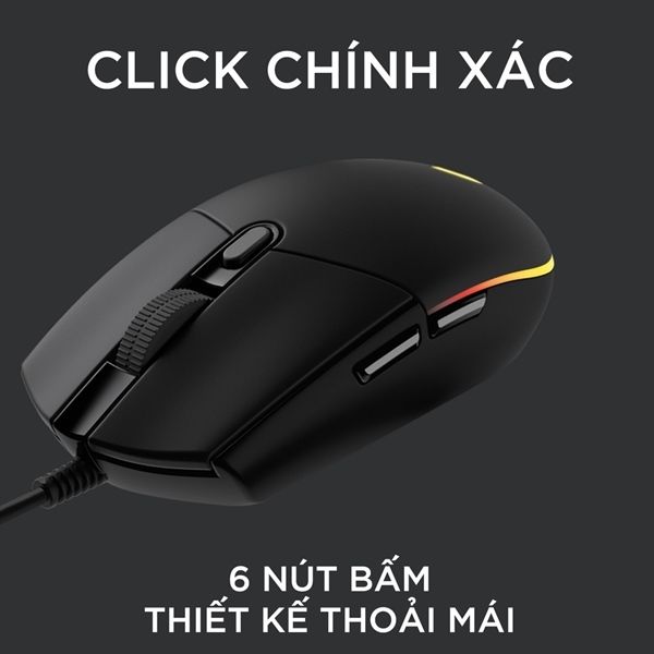 Chuột Có Dây Logitech G203 Đen (2ND)