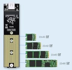 Box M2 Sata NGFF & NVMe ra USB 3.1 TS