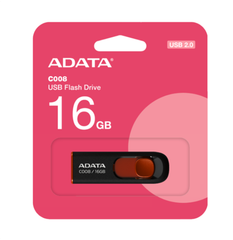 USB 2.0 ADATA C008 16GB ĐỎ ĐEN - BH 24 THÁNG