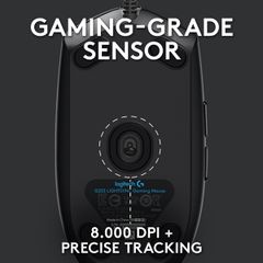 Chuột Có Dây Logitech G203 Đen (2ND)