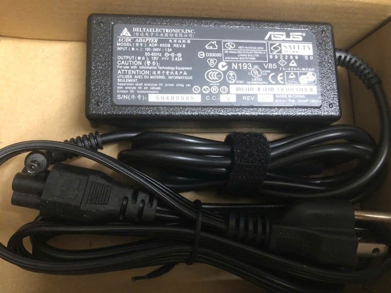 Sạc Asus 19V-3.42A Kim Nhỏ Zin - Bh 12 tháng