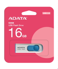 USB 2.0 ADATA C008 16GB TRẮNG XANH - BH 24 THÁNG