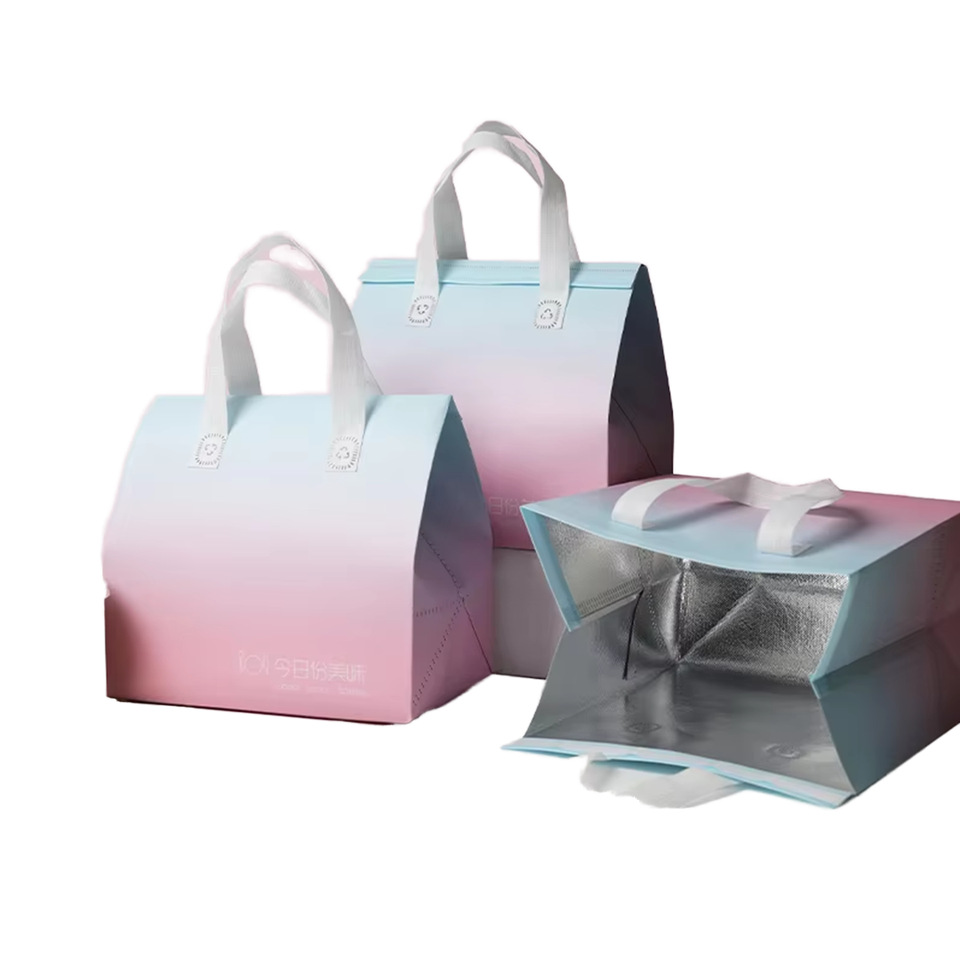  Combo 10 Túi giữ nhiệt cao cấp pastel gradient – Quai vải chắc chắn, sang trọng T26-083 