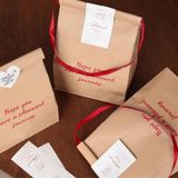  10 TÚI ĐỰNG BÁNH QUY GIẤY KRAFT CHỐNG DẦU (30x15x10CM) -  T26-084 