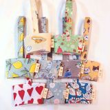  [GIAO HÀNG 7-25 NGÀY]  COMBO 20 Cup Holder vải bọc ly cốc vải canvas đựng ly giữ nhiệt, bình nước có quai xách nhiều họa tiết ngộ nghĩnh PK1324 