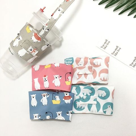  [GIAO HÀNG 7-25 NGÀY]  COMBO 20 Cup Holder vải bọc ly cốc vải canvas đựng ly giữ nhiệt, bình nước có quai xách nhiều họa tiết ngộ nghĩnh PK1324 