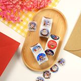  [GIAO HÀNG 7-25 NGÀY] COMBO 50 Cuộn 500 Sticker 2.5CM hình vuông Thank you dán niêm phong túi giấy, hộp bánh handmade, tem dán thiệp, hộp quà tặng Q1693 