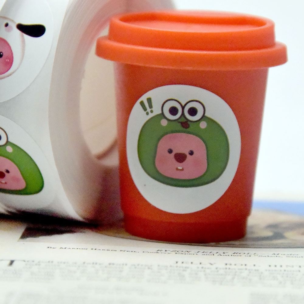  [GIAO HÀNG 7-25 NGÀY] COMBO 50 Cuộn 500 Sticker 2.5CM hình vuông Thank you dán niêm phong túi giấy, hộp bánh handmade, tem dán thiệp, hộp quà tặng Q1693 