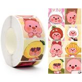  [GIAO HÀNG 7-25 NGÀY] COMBO 50 Cuộn 500 Sticker 2.5CM hình vuông Thank you dán niêm phong túi giấy, hộp bánh handmade, tem dán thiệp, hộp quà tặng Q1693 
