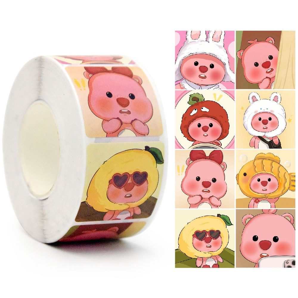  [GIAO HÀNG 7-25 NGÀY] COMBO 50 Cuộn 500 Sticker 2.5CM hình vuông Thank you dán niêm phong túi giấy, hộp bánh handmade, tem dán thiệp, hộp quà tặng Q1693 