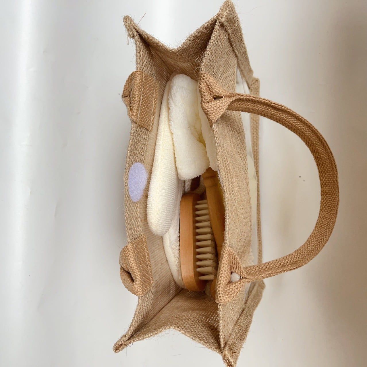  Set Quà tặng Bộ đồ tắm bảy món bóng tắm khăn tắm bàn chải tắm mài chân vải lanh túi quà tặng spa theo set 