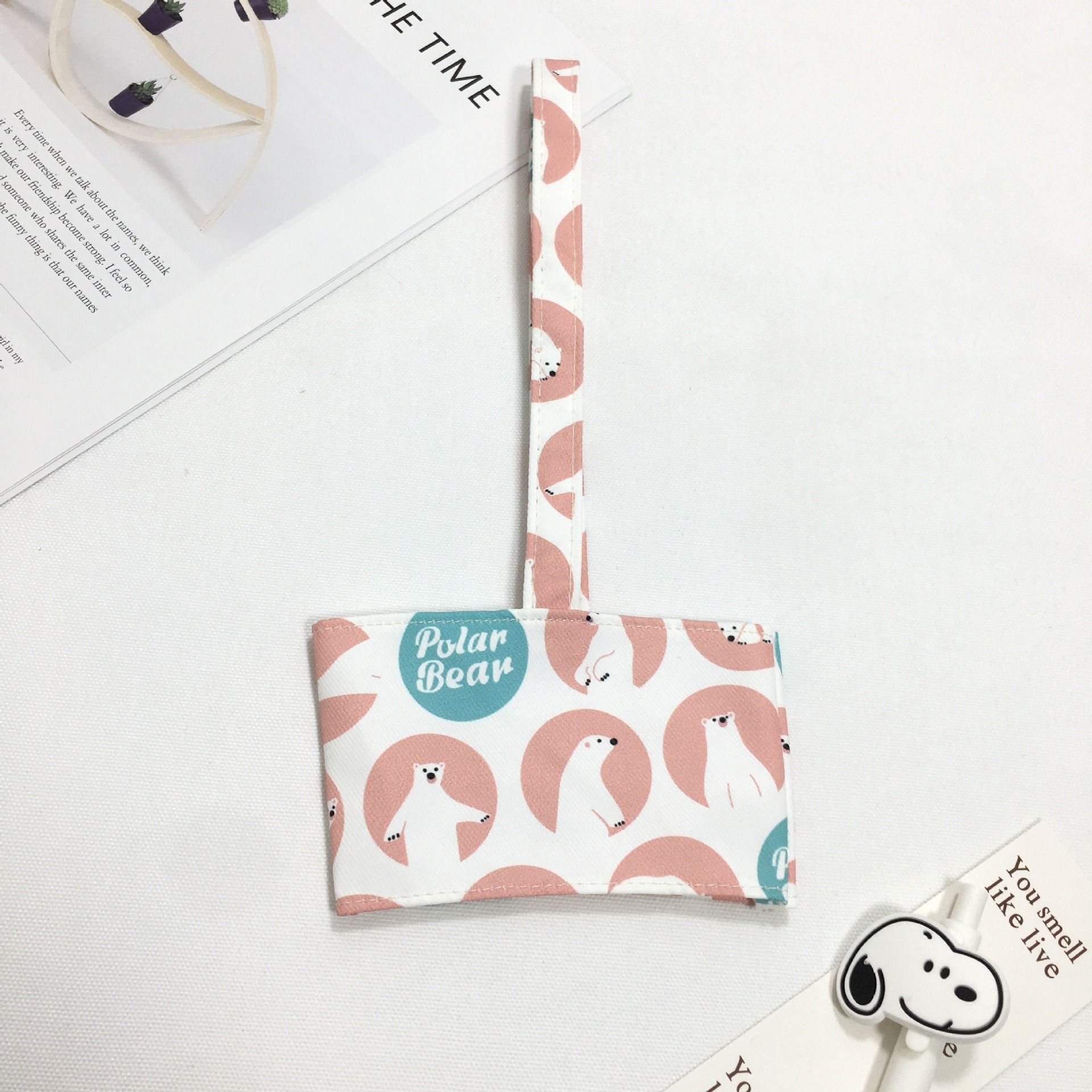  [GIAO HÀNG 7-25 NGÀY]  COMBO 20 Cup Holder vải bọc ly cốc vải canvas đựng ly giữ nhiệt, bình nước có quai xách nhiều họa tiết ngộ nghĩnh PK1324 