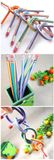  Gói 20 chiếc Bút chì mềm 30cm PVC sọc màu bút chì HB dẻo có thể gấp tròn lại được sáng tạo PK1820 