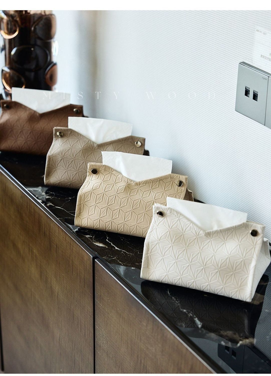  COMBO 20 Hộp đựng khăn giấy bằng da PU chống thấm nước PK1511 [GIAO HÀNG 7-25 NGÀY] 