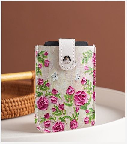  [GIAO HÀNG 7-24 NGÀY] COMBO 20 Thẻ đeo, móc khóa gắn hình bằng da PU tranh sơn dầu, mang theo đi học đi làm tiện lợi PK1195 