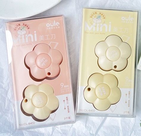  [GIAO HÀNG 7-25 NGÀY] COMBO 40 Dao rọc giấy nhỏ gọn 5CM, hình bông hoa PK1227 