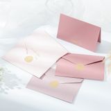  [GIAO HÀNG 7-25 NGÀY] 50 Phong bì kèm nhãn dán Niêm Phong 16*11.7cm màu hồng dùng đựng thiệp chúc mừng, Thiệp Mời Đám Cưới Đính Hôn Lãng Mạn Q1741 