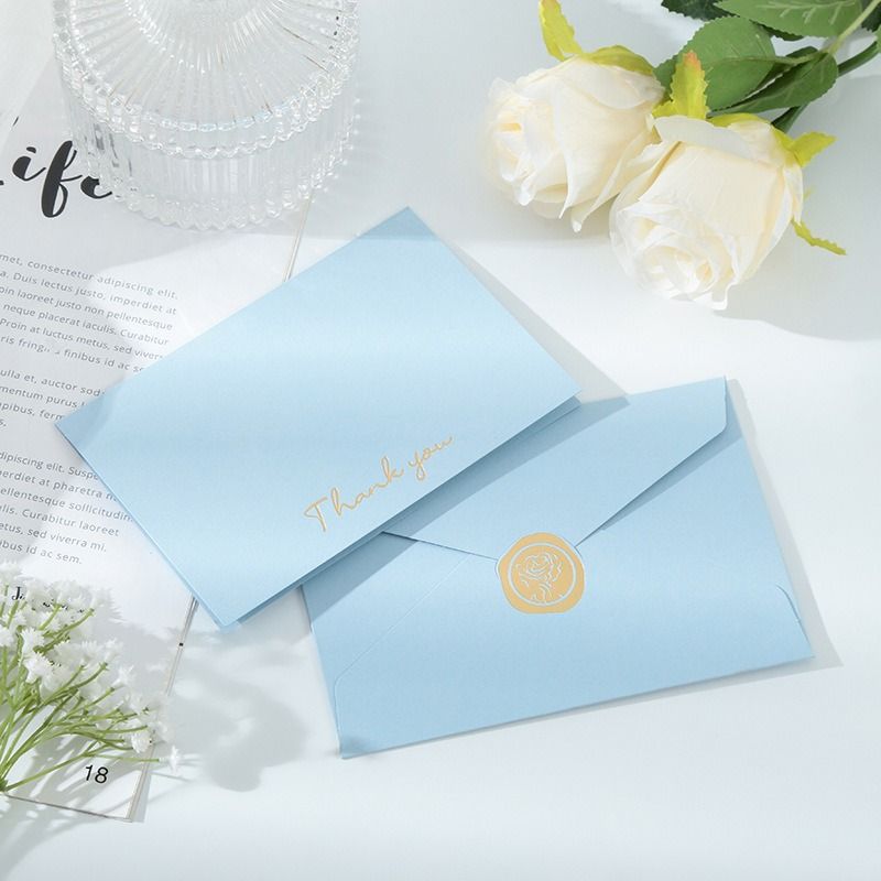  [GIAO HÀNG 7-25 NGÀY] 50 Phong bì kèm nhãn dán Niêm Phong 16*11.7cm màu hồng dùng đựng thiệp chúc mừng, Thiệp Mời Đám Cưới Đính Hôn Lãng Mạn Q1741 