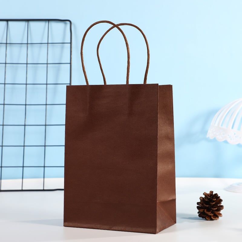  Combo 10c Túi giấy kraft dập nổi, túi đựng bánh, túi đựng đồ tráng miệng, túi đựng trà sữa mang đi, túi quà tặng, túi xách cao cấp 