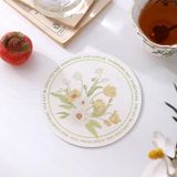  [GIAO HÀNG 7-25 NGÀY] 50 Miếng lót đế ly, lót đế cốc bằng da thấm hút tốt, nhiều họa tiết PK1512 
