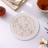  [GIAO HÀNG 7-25 NGÀY] 50 Miếng lót đế ly, lót đế cốc bằng da thấm hút tốt, nhiều họa tiết PK1512 