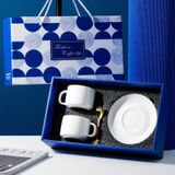  Bộ Tách Cà Phê Đĩa Sứ Màu Xanh Klein – Quà Tặng Doanh Nghiệp Cao Cấp PK250053 [HÀNG ORDER 5-7 NGÀY | ÁP DỤNG ĐƠN TỪ 2 TRIỆU | CÓ THỂ IN LOGO] 