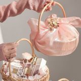  (ORDER)Giỏ quà xách tay nàng thơ kèm voan xinh xắn PK250018 