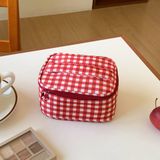  Túi Đựng Mỹ Phẩm Ca Rô Xanh Phong Cách Hàn Quốc Du Lịch [GIAO HÀNG 2-10 NGÀY | SỈ TỪ 2 TRIỆU | CÓ THỂ IN LOGO] 